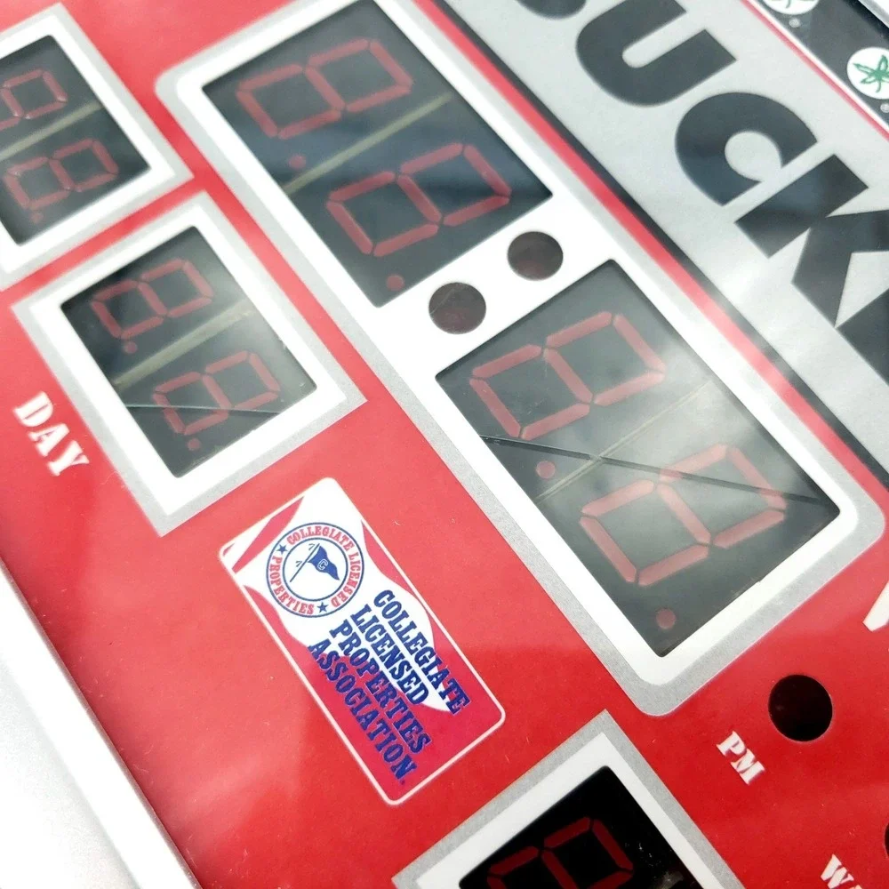 Ohio State Buckeyes Digital Scoreboard Alarm Clock Date Time & Temp Tested Works